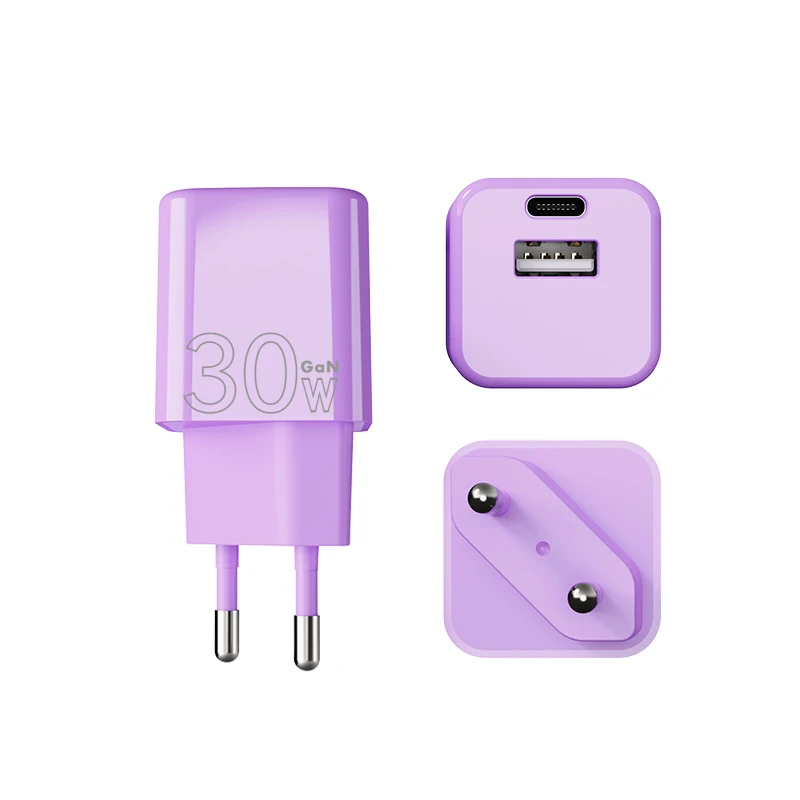 Promotional PD 30W Fast Charging USB + C ev Wall Charger Type C Fast Chargers Gan Charger