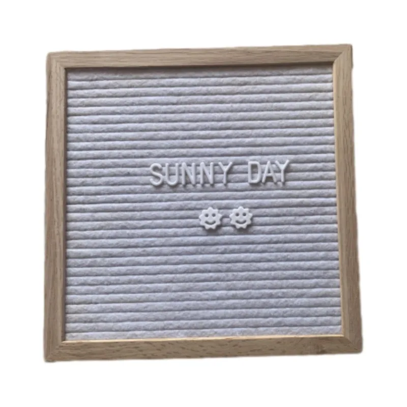 Wholesale High Satisfaction Customized Changeable Oak Frame Felt Letter Board