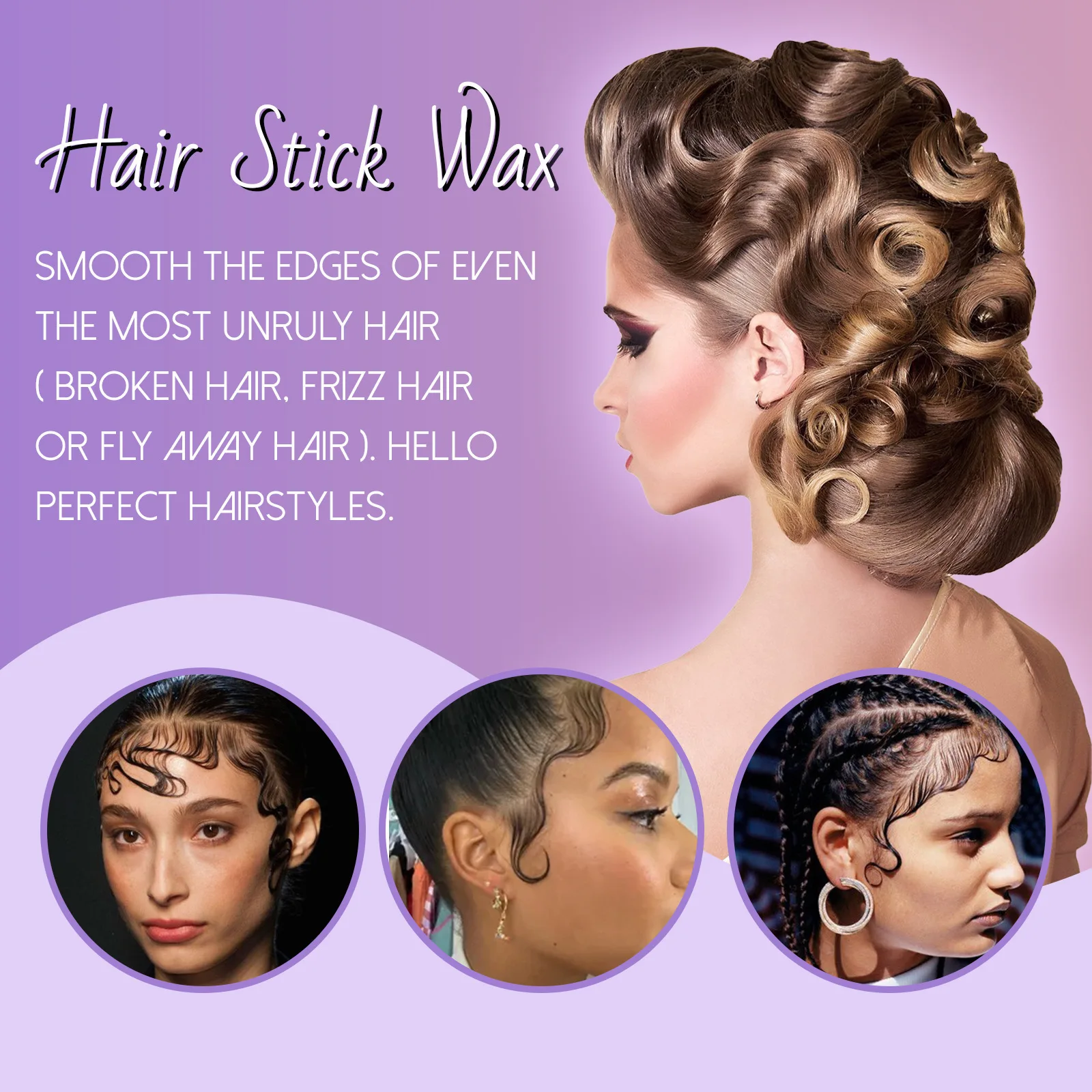 Broken hair Finishing Wax stick Styling Finishing cream small broken hair hair finishing