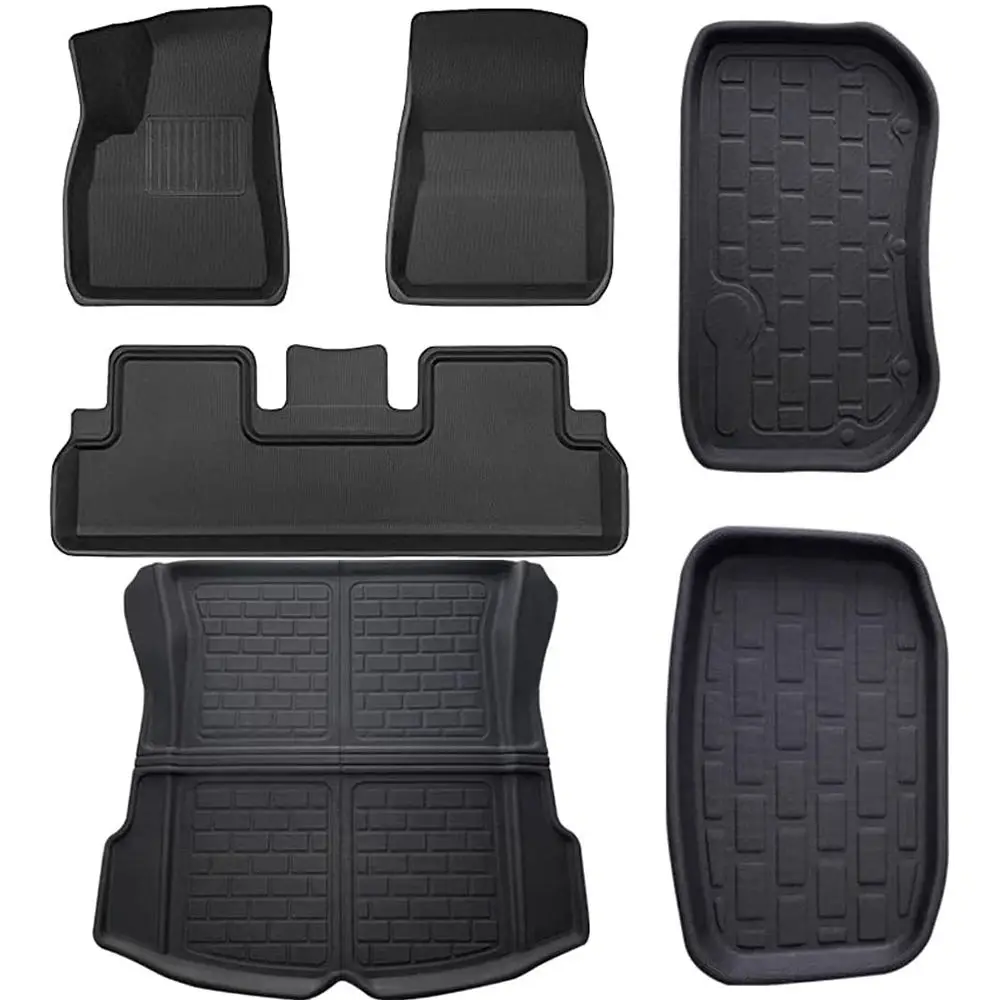Car Floor Mats Floor Liners Car Mat Interior Accessories for Tesla Model 3 Y Driving All Weather Anti-slip Waterproof Oem Front