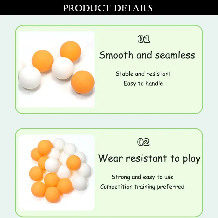 40Mm 2.8G Seamless Entertainment Table Tennis Balls Mixed Colors Ping Pong Balls For Game and Advertising