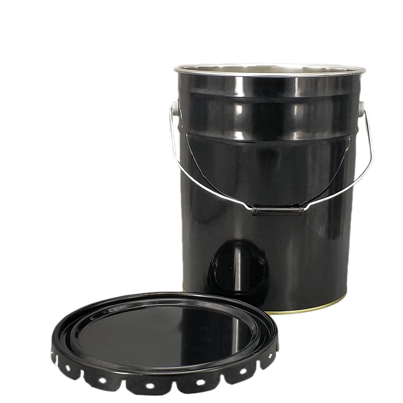 5 US Gallon Round Large Opening Paint Iron Drum Metal Pail For Water-based Paint