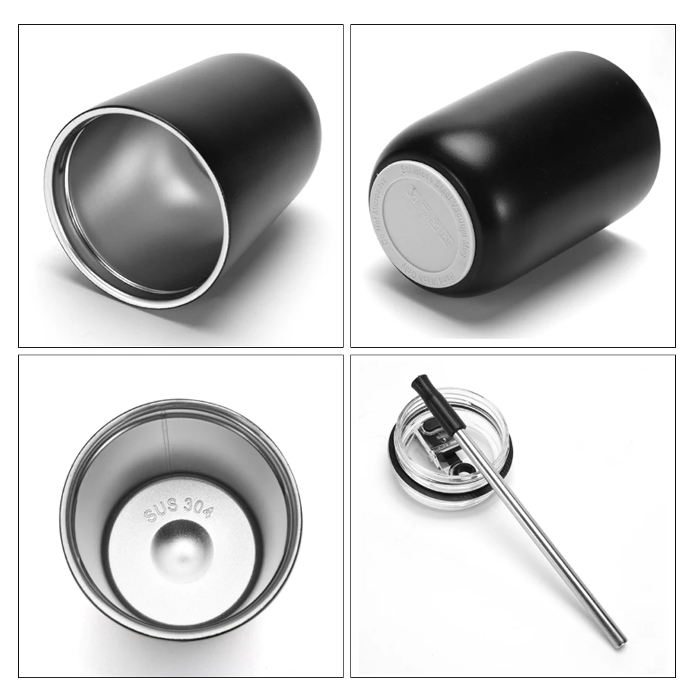 280ml 9oz Small Coffee Mug Double Wall Vacuum Stainless Steel Insulated Travel Tumbler Coffee Cup With Lid