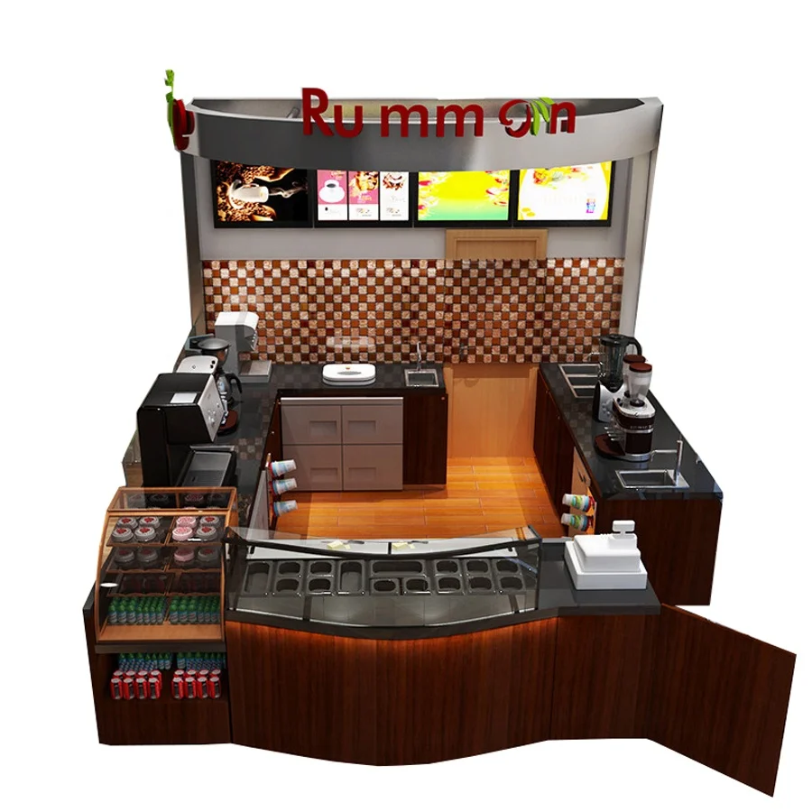 New Fashion Design Coffee Station Furniture Cafe Desk Multi Function Fixtures Coffee Shop Counter