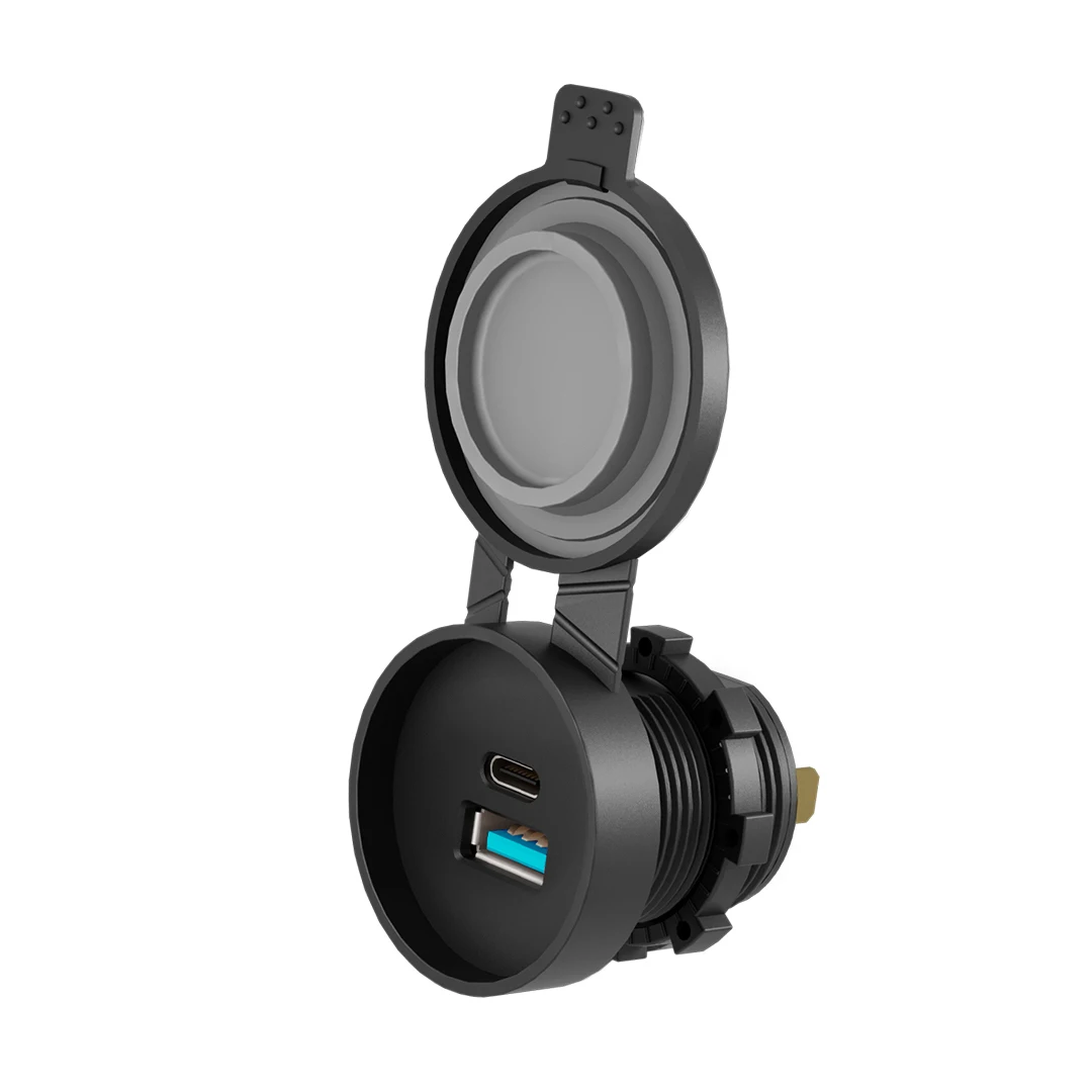 Cargador Usb Para Autos 12V No Led Light 12V Motorcycle Motorbike Usb Charger Double Ports Usb 1224V For Bus Marine Caravan Rv