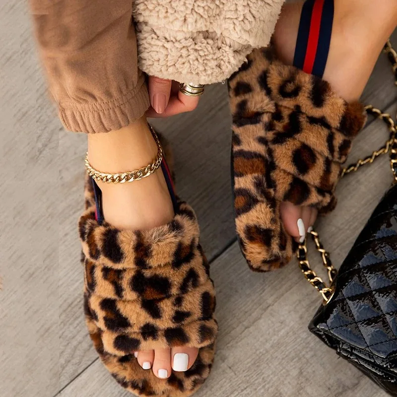 Factory Wholesale Winter Sheepskin Slippers Lamb faux Fur Slippers For Women