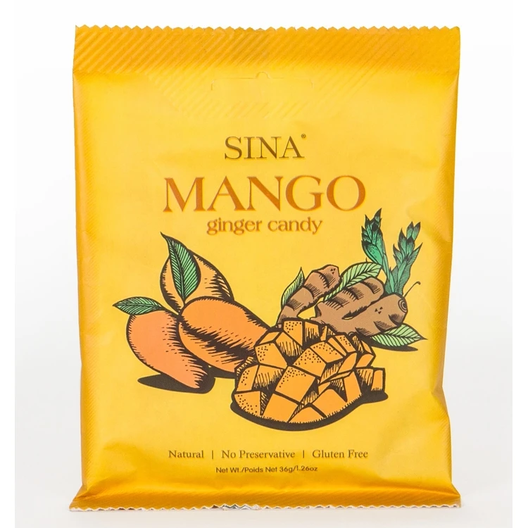 Sweet Mango Flavor Ginger Candy  36g SINA  Indonesia Soft Ginger  Chew Factory Price