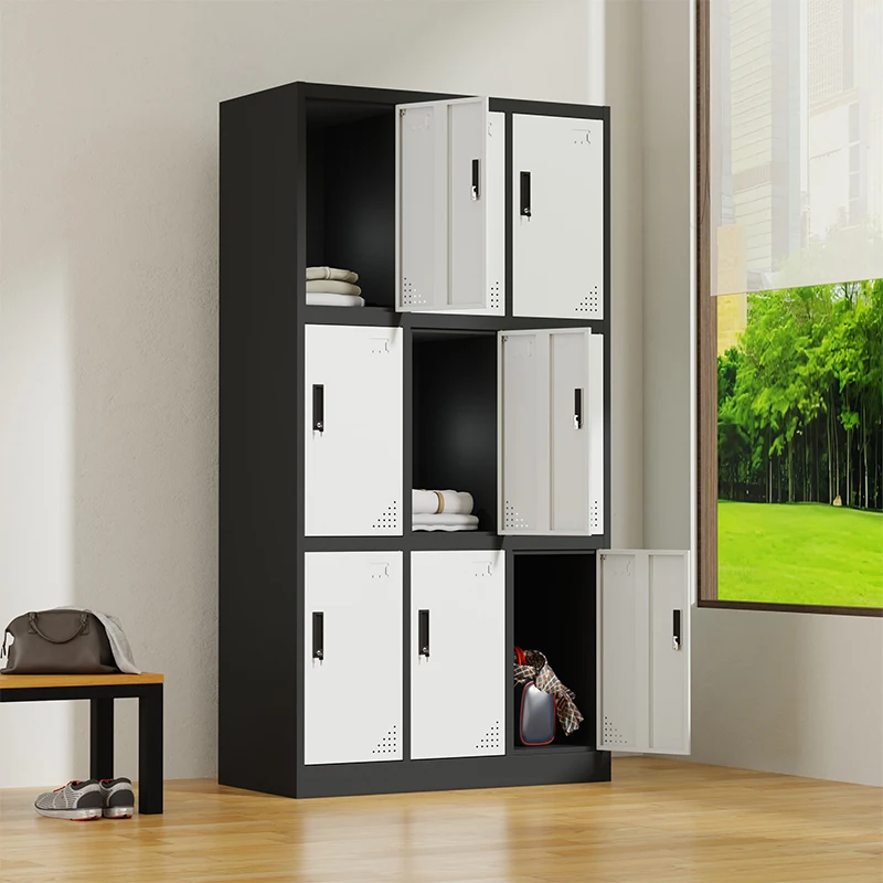 Customized Metal Locker Gym Locker Swimming Pool Steel Lockers Cabinet Staff/Employeer Clothes Wardrobe with 6/9/12/15/18 door