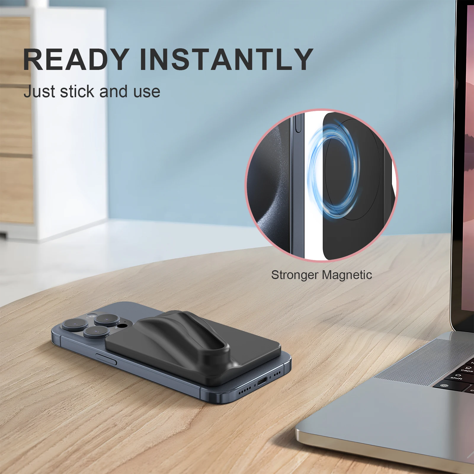 Silicone Adhesive Sticker for Peptide Lip Treatment Universal Peptide Lip Tint Gloss Holder Magnetic Lipstick Phone Accessories