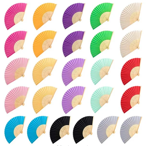 Wholesale cheap chinese silk fan as wedding favor  invitation fan for guests