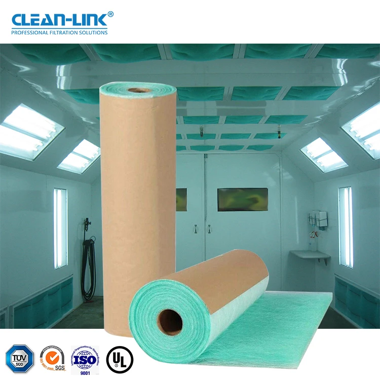car spray paint booth fiber glass net air filter paper in roll fiberglass filter