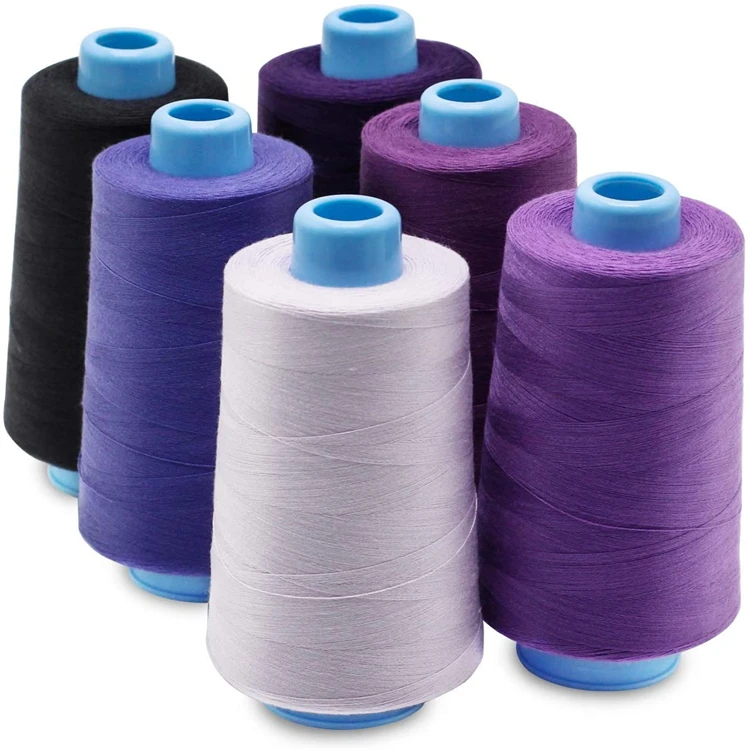 100% Polyester Sewing Thread Polyester Textured Yarn Overlock Thread W/O Twisting 150D/1