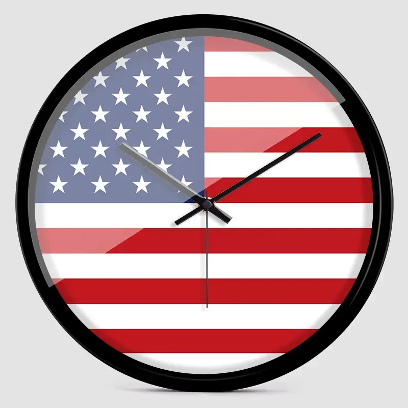 Promotional Gift for World Cup Fans Customized Silent Non Ticking Quartz Round Extra Large Wall Clock