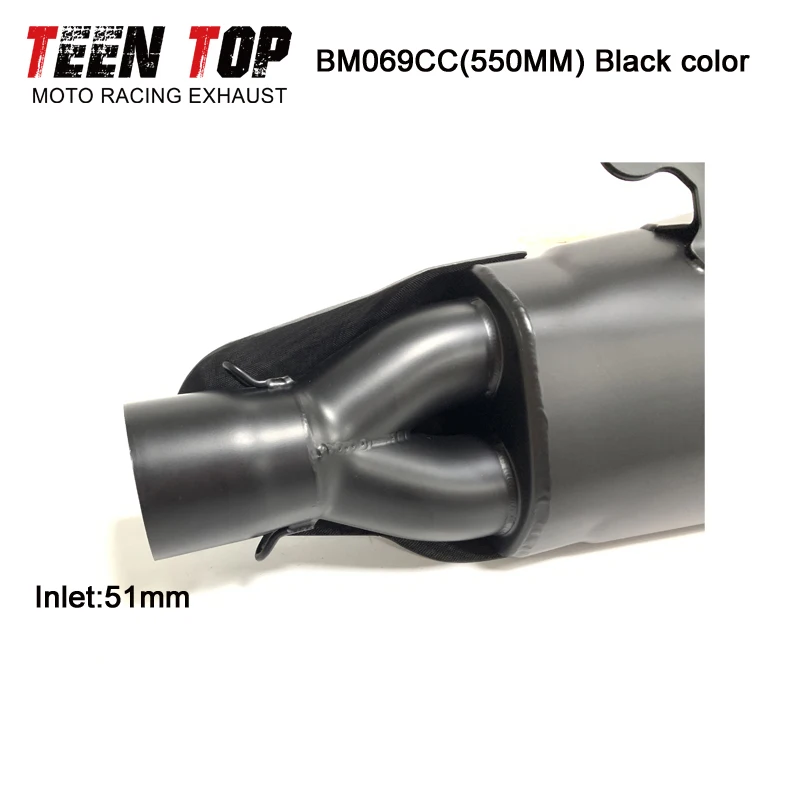 Racing Motorcycle Exhaust Muffler for R1250 GSADV  51MM 1000cc Real Carbon Fiber Bike Exhaust Silencer with Glossy Finish