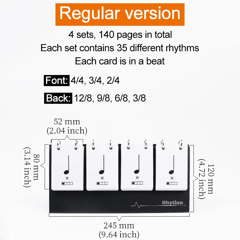 Rhythm Practice Card Visual Card Note Portable Training Flashcard Music Teaching Props For Piano Drum Guitar