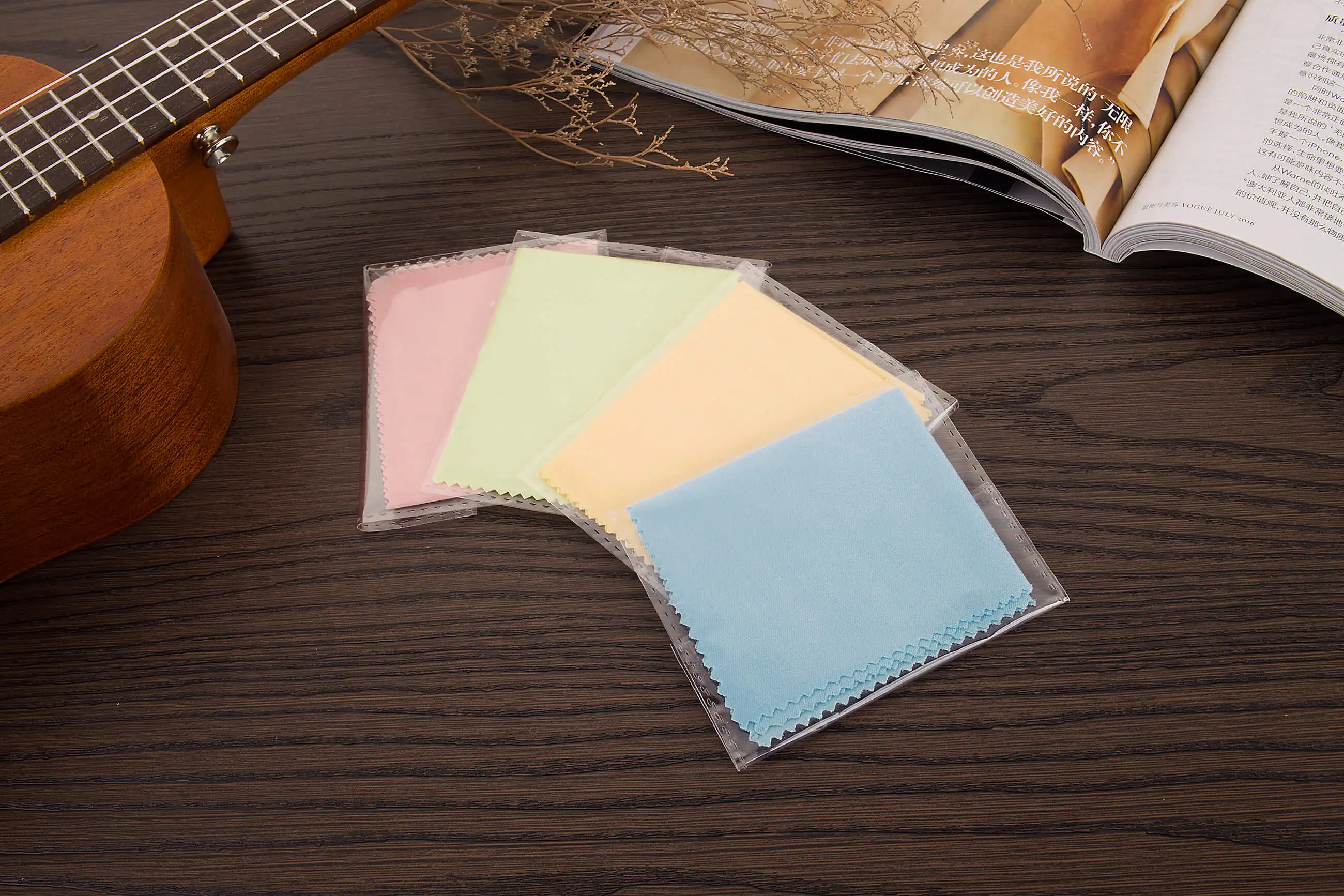 Customized Print Logo Musical instrument Cleaning Cloth for Guitar Piano Ukulele Violin Clarinet Trumpet Saxophone Cleaning