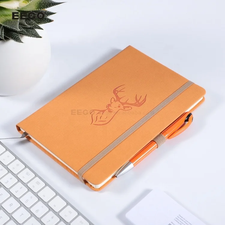 Personalized Custom Handmade Embossing 2024 A5 Daily Weekly Pu Agenda Calendar Notebook With Pocket And Phone Holder