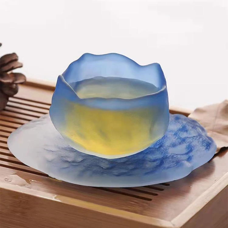Aesthetic gradient glass teacups business gifts tea cups Mugs