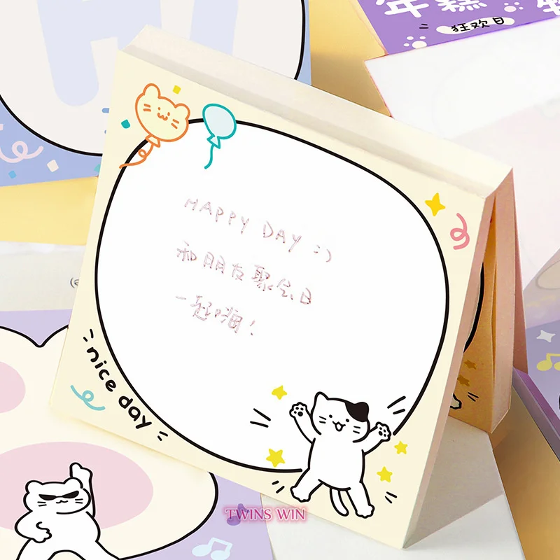 Cat Claw Notebook Love Cat Student Memo Hand Book Backing Paper Office Message Sticky 1887