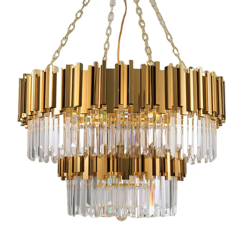 Ring Chandelier Lighting Luxury K9 Contemporain Crystals Modern Led Crystal Lamp Ceiling Chandeliers