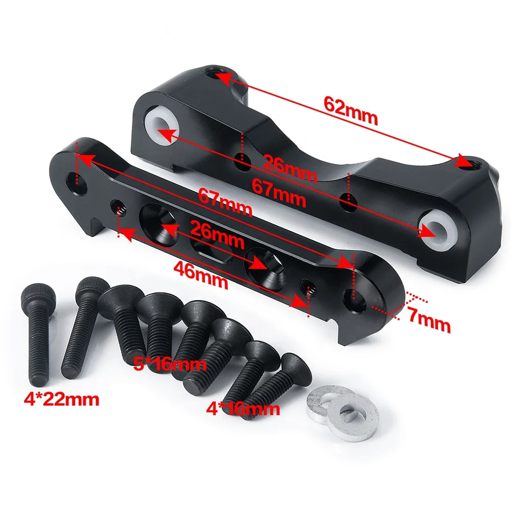 Front & Rear Lower Suspension Arms Aluminum Alloy Swing Arm for 1/5 ARRMA KRATON 8S RC Car Buggy Upgrade Parts