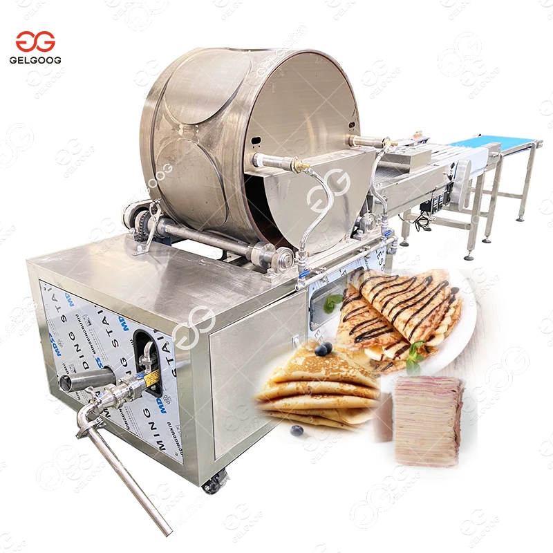 Commercial Multi Function Large Round Peking Duck Pancake Sheet Making Chocolate Crepe Production Line