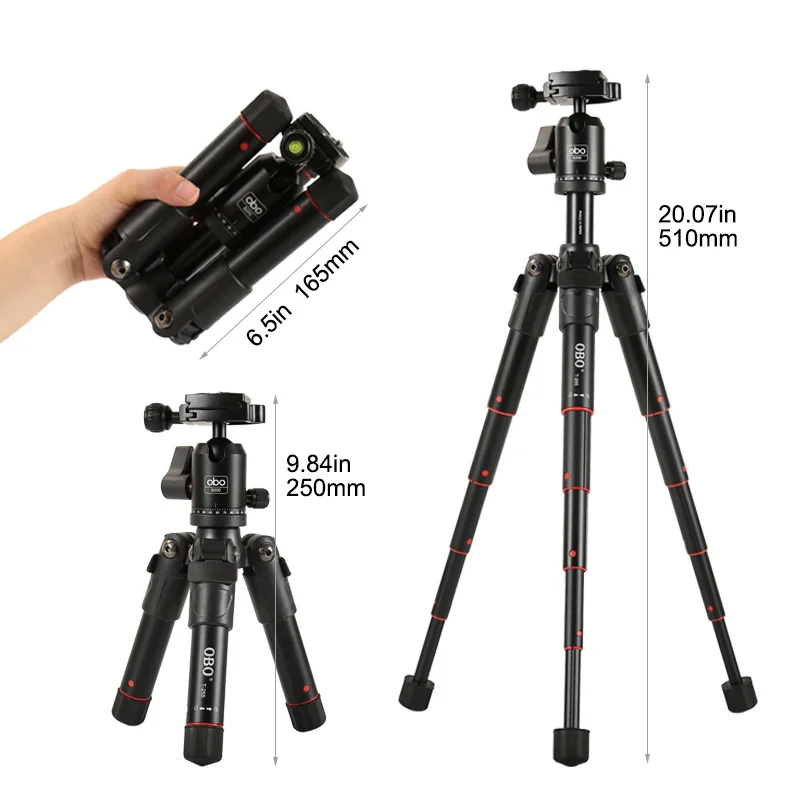 Wholesale flexible  outdoor professional mini aluminium alloy tripod with ball head