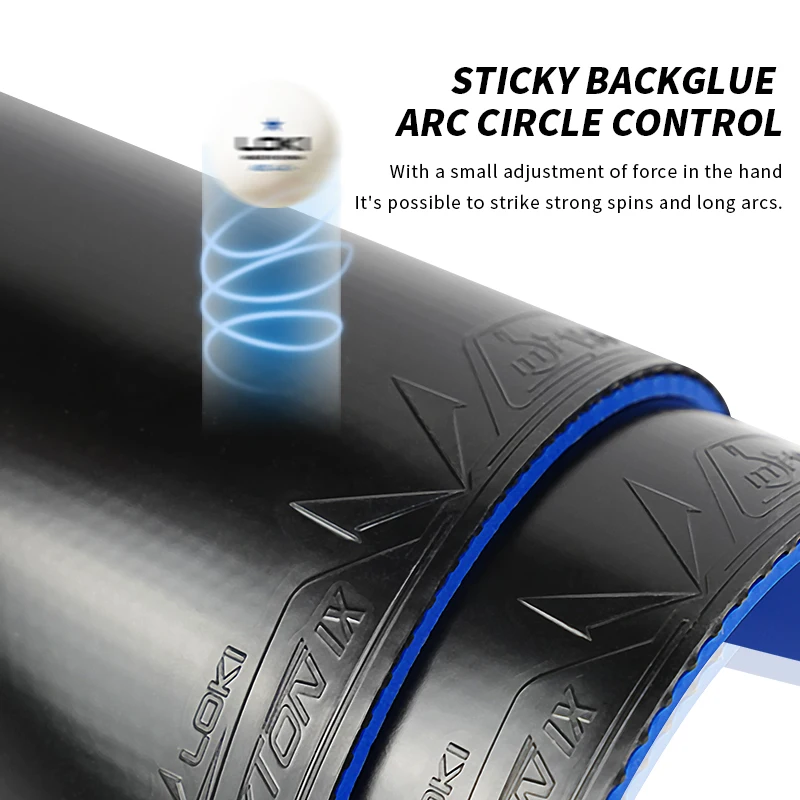 Loki 2023 Professional Rxton 9 Blue Sponge PingPong Rubber OEM/ODM Brand High Quality ITTF Table Tennis Rubber