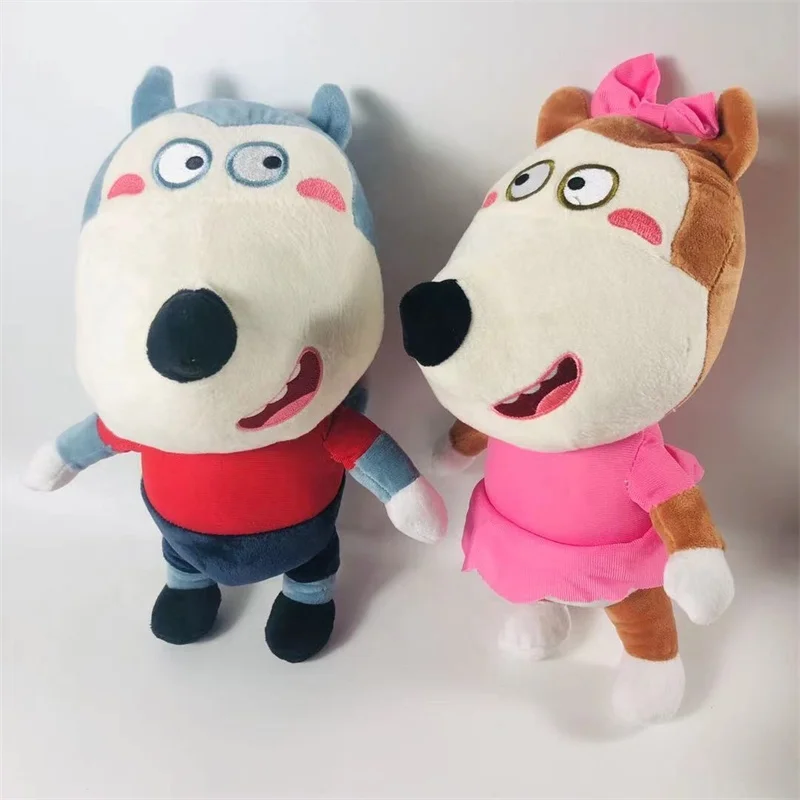 DIHAO 30cm Cartoon Wolfoo Plush Toys Cute Stuffed Animal Wolf Family Lucy Stuffed Doll Toy Gifts for Boys Girls