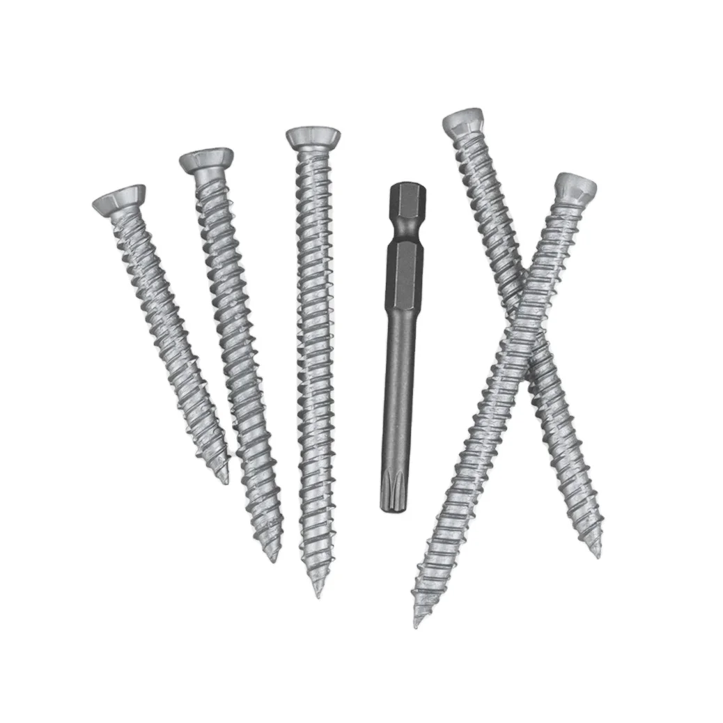 Hot Sale Cement Board Screws flat head concrete screw yellow zinc plated