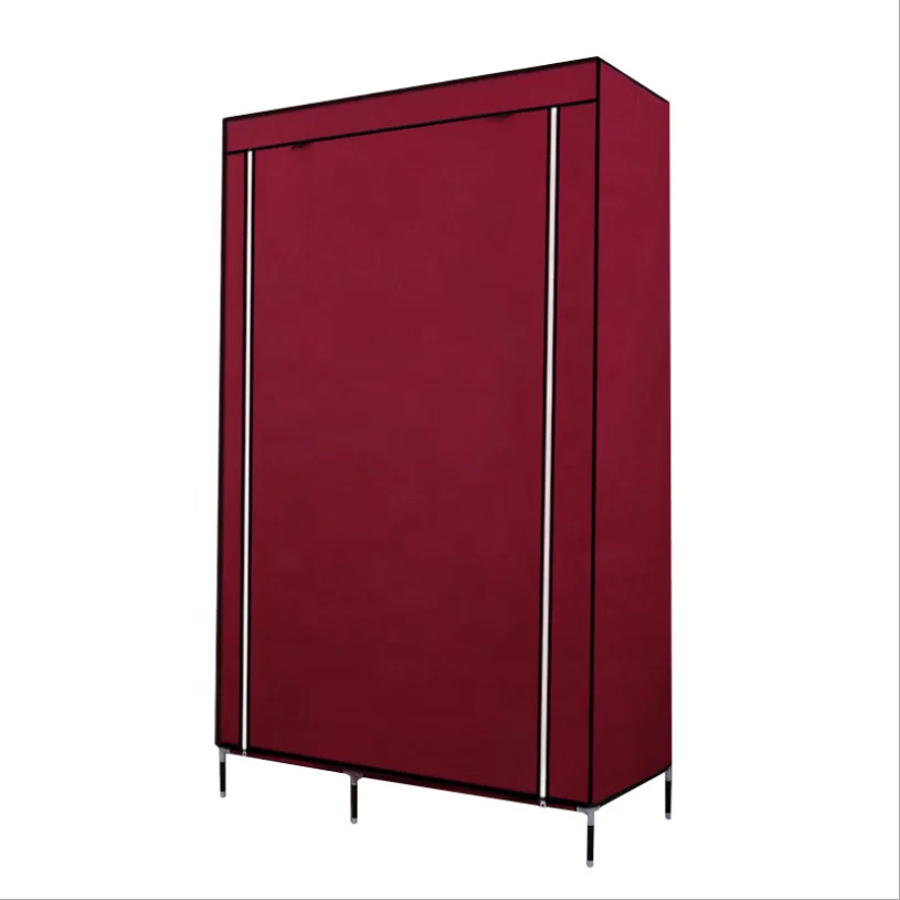 
Portable folding Clothes Closet Wardrobe with Non-Woven Fabric and Hanging Rod Quick and Easy to Assemble 