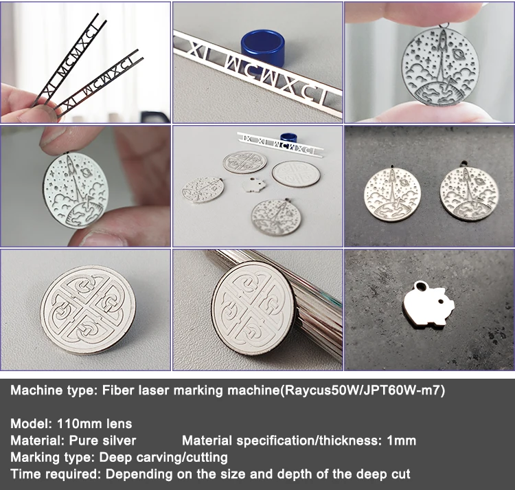50w 100w 200w Raycus JPT MOPA fiber laser marking machine with ring bracelet rotary engraving gold silver pendant cutting