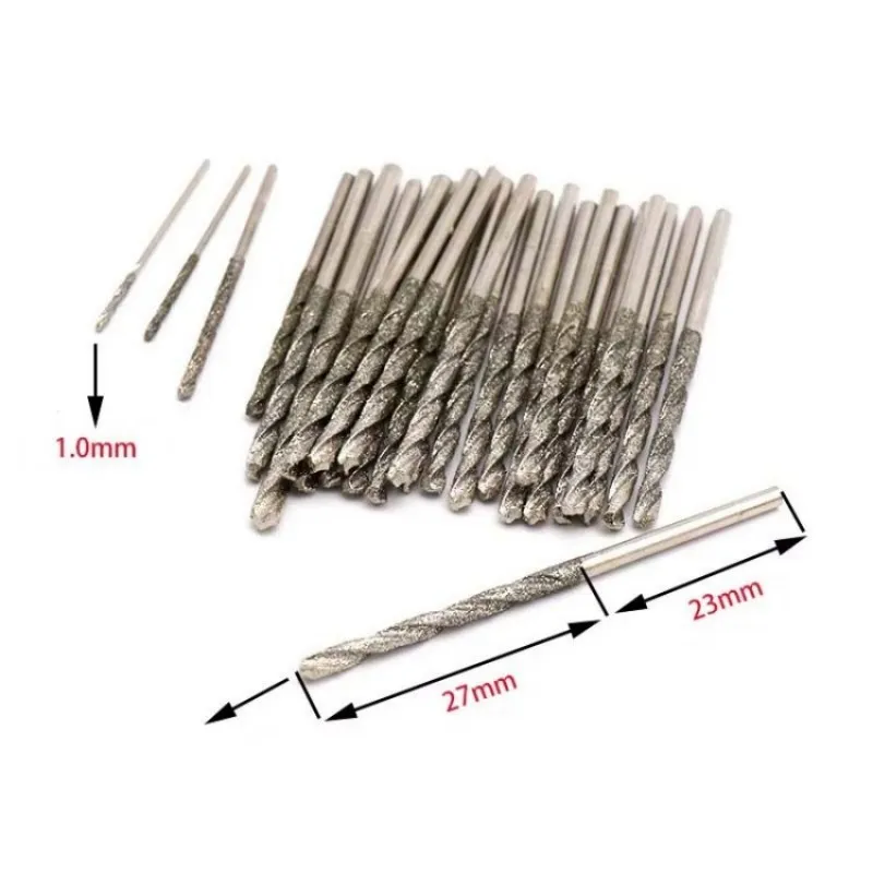 1pcs Diamond Coated Drill Bit 0.8mm-4.0mm Micro HSS Twist Drill Bit for Tile Stone Marble Brick Hole Drilling