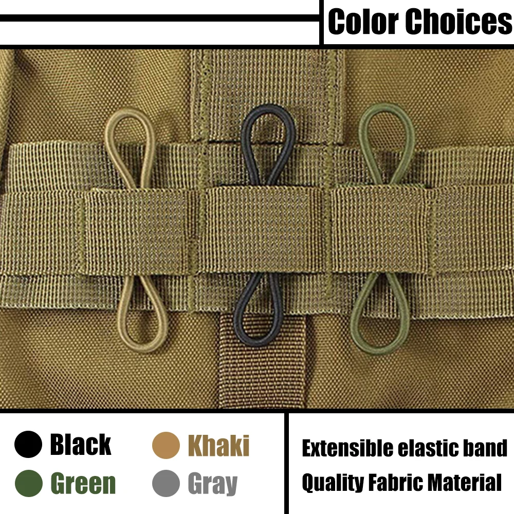 Backpack Accessories Molle Webbing Retainer Elastic Binding Buckle Belt Cable Wire Organize Storage Fittings Clip For Bag