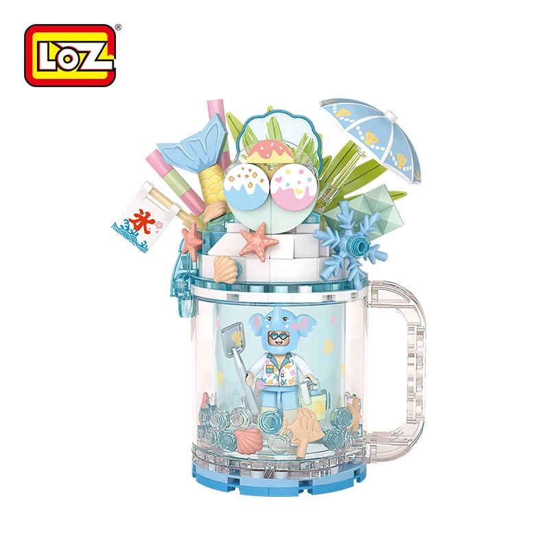 Loz 4201-4206 DIY Mini Summer Educational Plastic Kit Bricks Set Grape ICE CREAM QUICKSAND CUP Model Mini Building Block