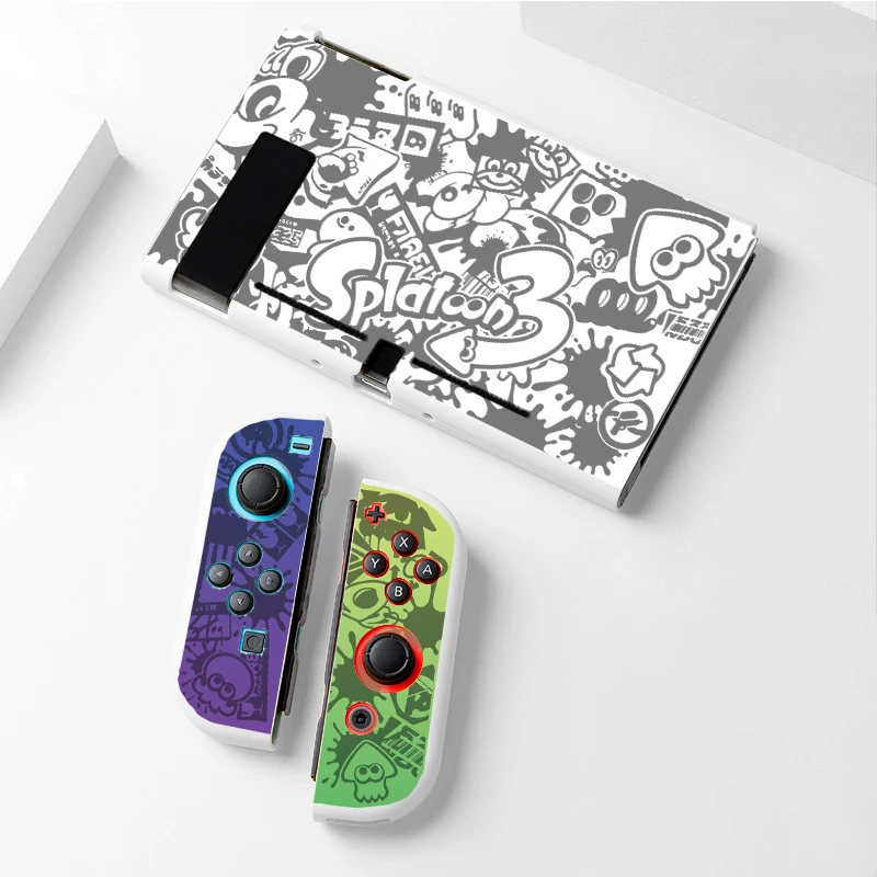 Splatoon 3 ограниченный переключатель OLED консоль ТПУ силиконовый корпус чехол наклейка для Nintendo переключатель OLED аксессуары
