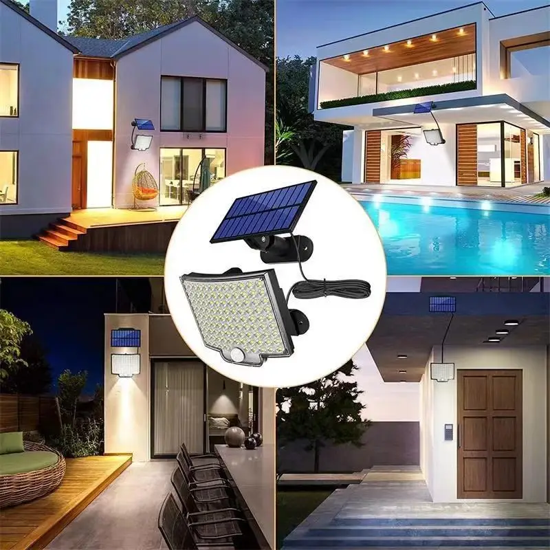 Remote Control ABS Waterproof Outdoor Garden Landscaping Decorative 2w Solar Panel LED Wall Garden Lamps