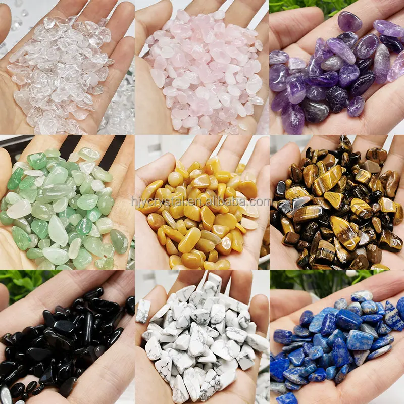 Wholesale Natural Healing Crystal Tumbled Stone Clear Rose Quartz Gravel Tumbled Stone