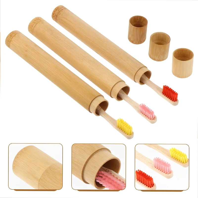 Manufacturer natural biodegradable bamboo tube container case packaging cheap price ready to ship