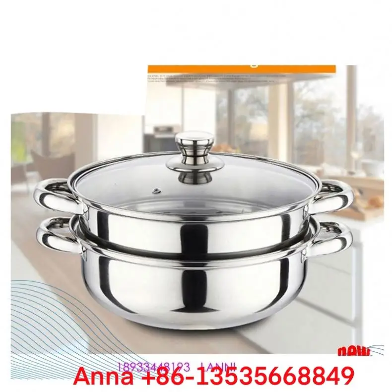 New product Chinese style stainless steel food steamer Chinese style double pot cooking