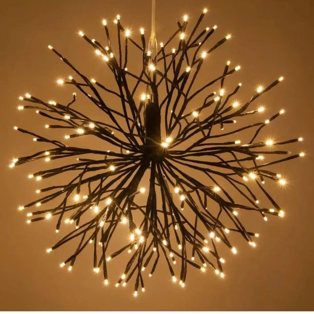 2025 Hot Sale  Christmas Decoration 480L Warm White Copper Wire Micro LED Black Hanging Lights