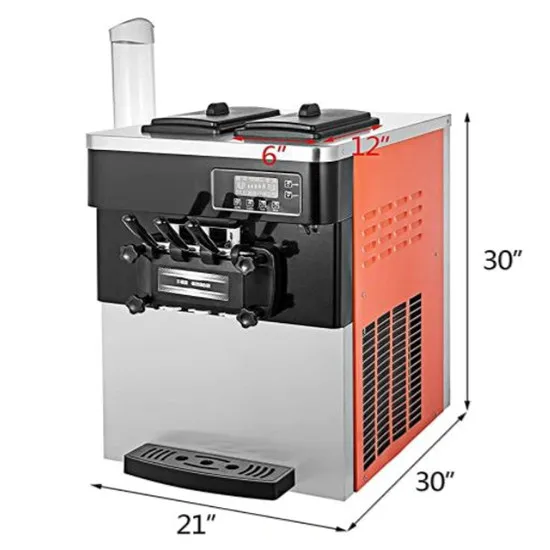 hot sale 2 1 mixed commercial automatic softy ice cream machine with 3 flavors beater