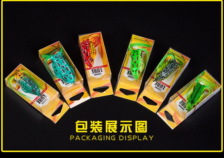 Wholesale snakehead fishing mini plastic hollow body jump soft fishing lures frogs
