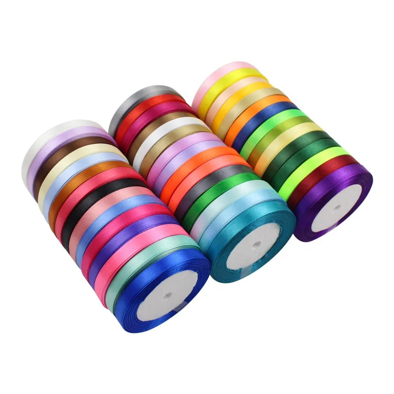 Wholesale Satin Ribbon Customized Colors Width 2 cm Solid Color high quality Smooth Satin Ribbon