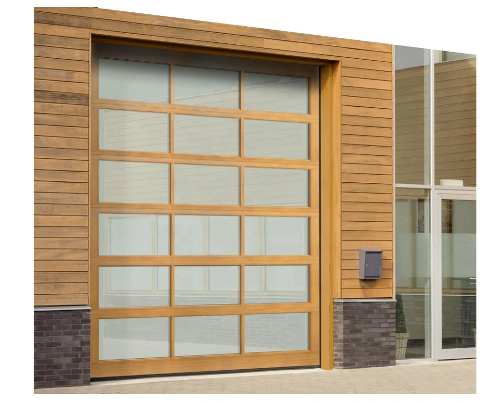 Auto Transparent Glass Sectional Garage Door High Lift Sliding Door Villa Smart Overhead Folding Garage Doors Wholesale Prices