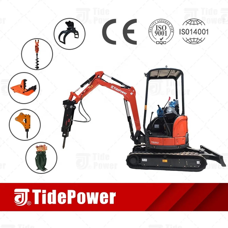 Мини-экскаватор Tide Power новый 2 5-тонный 3-тонный экскаватор с импортным двигателем Perkins мини-экскаватор нулевым хвостом для кожи
