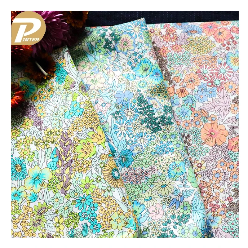 2025 Wholesale Good Price A4 Free Sample English Printing Liberty London Cotton Fabric for Garment