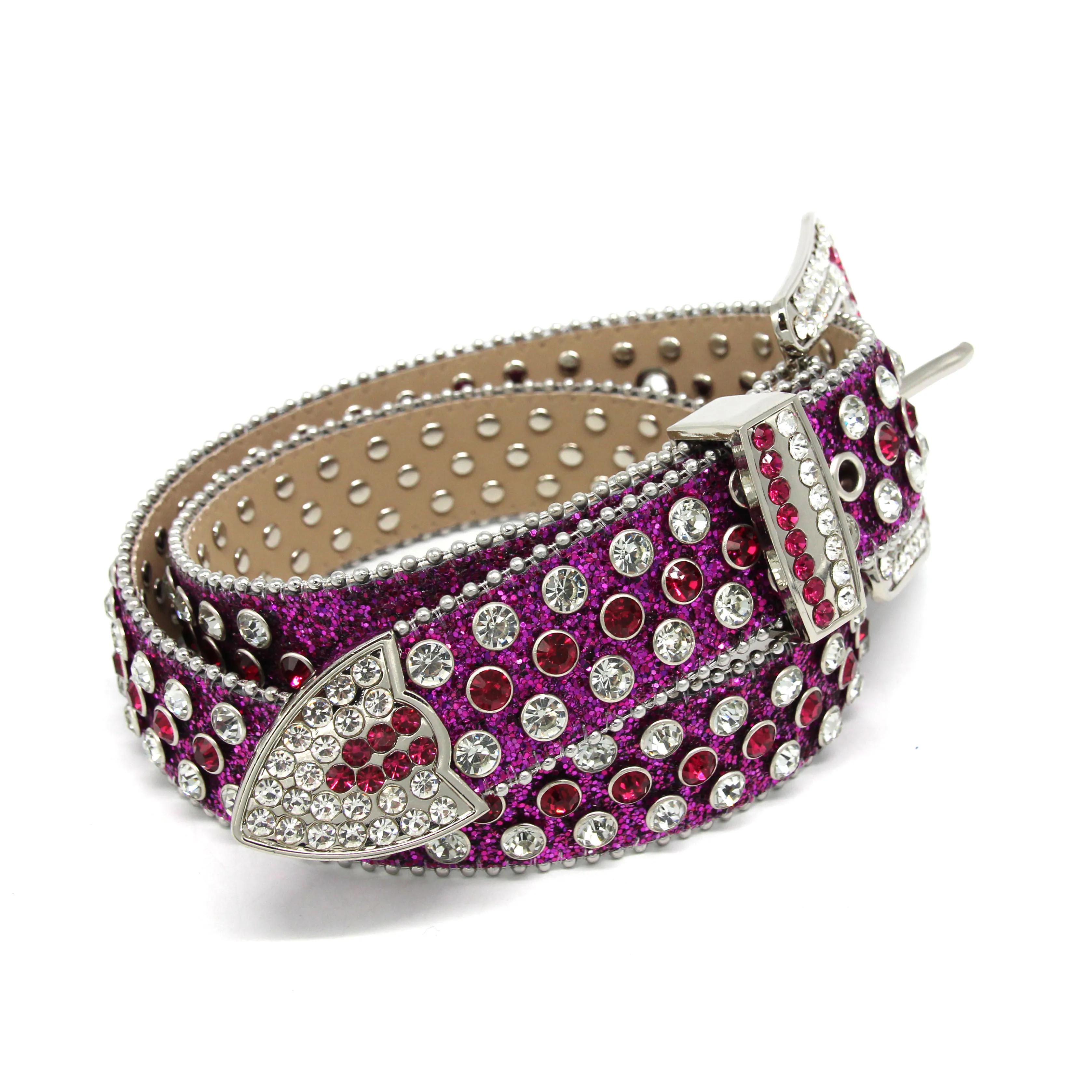 Western Cowboy Cowgirl Bling Studded Leather Belt for Jeans Pants Designer White Rhinestone Belt with Star Buckle for Men Women