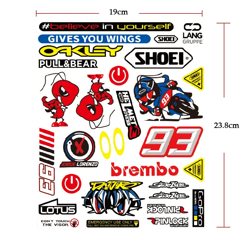  custome vinyl adhesive bike decals and stickers graphics logo design waterproof refletive motorcycle helmet