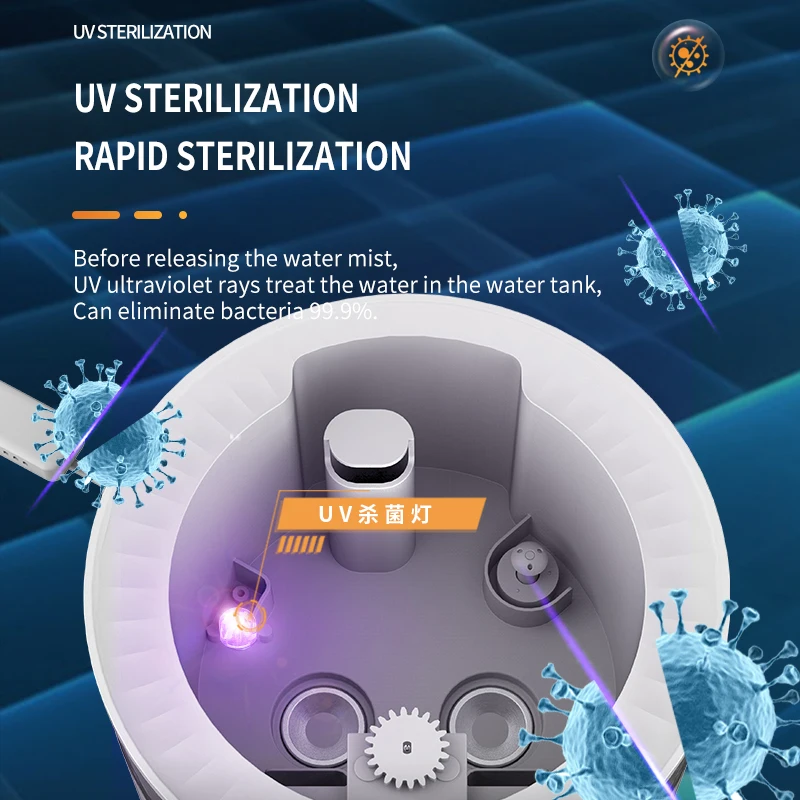 18L  Big Tank 600ML/H Floor Standing Cool Or Warm Mist  Ultrasonic Air Humidifier Add Essential Oil Home, Commercial Optional